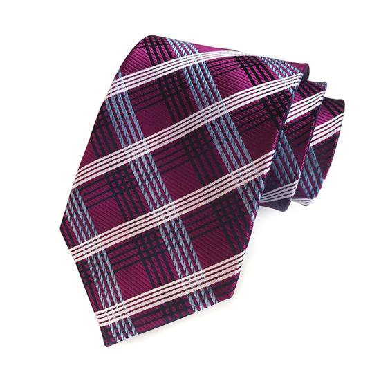 Men Business Tie Lightweight Multipurpose Adjustable Different Patterns Plaid Print Decorative Gentleman Wedding Daily Wear Necktie Clothes Accessory