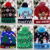 Festive Christmas Decoration Knit Beanie Hat With Led Lights For Adults And Kids