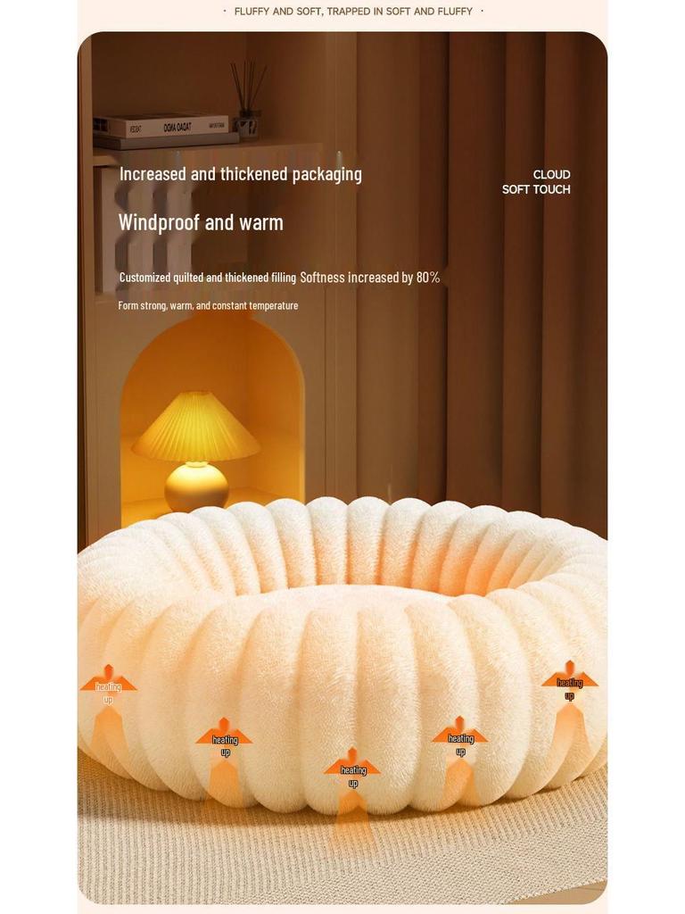 Cozy Winter Cat Nest: Warm Multi-Nest Bed for Kittens & Families