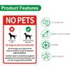 4 Pack No Pets Allowed Except Service Animals Sign Sticker, 5" x 7" Self-Adhesive Weatherproof No Dogs Allowed Decals –Service Animals Only Sign
