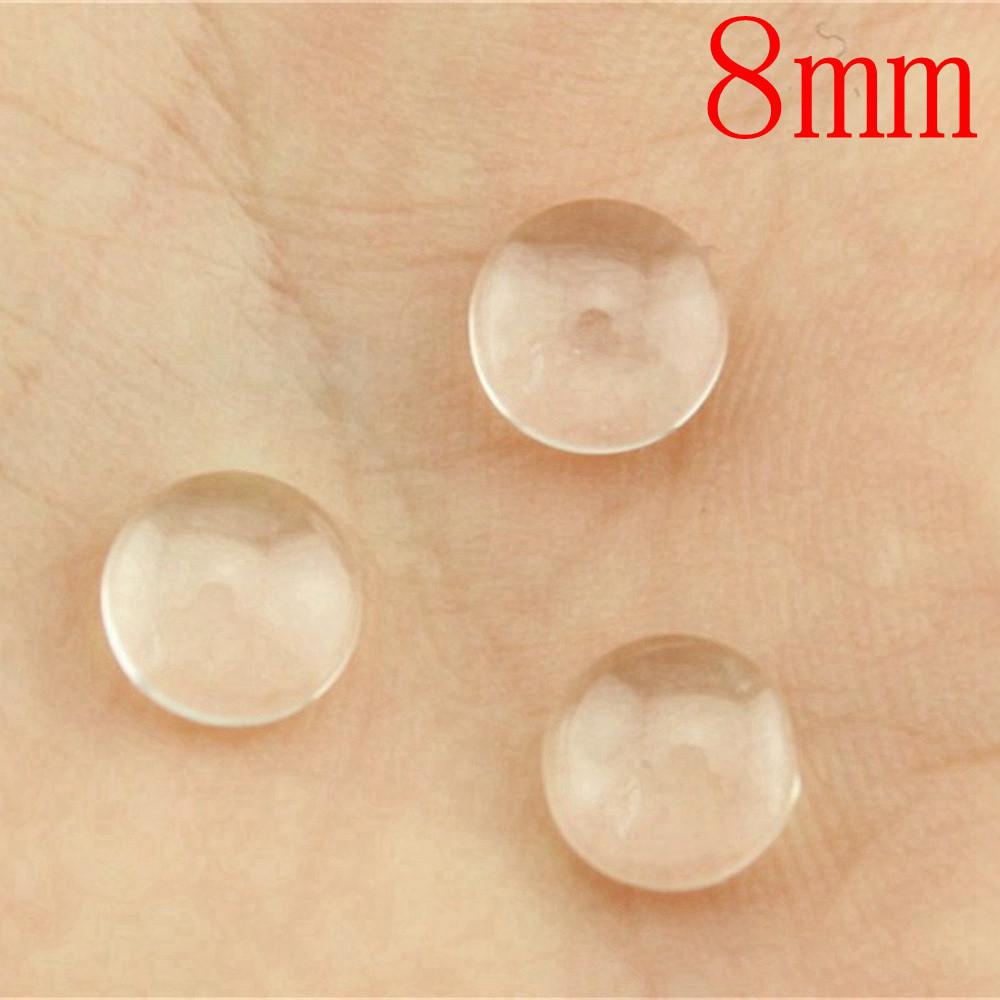 Accessories Parts Transparent Flat Back Glass Cabochon Wedding Jewelry Findings QB011