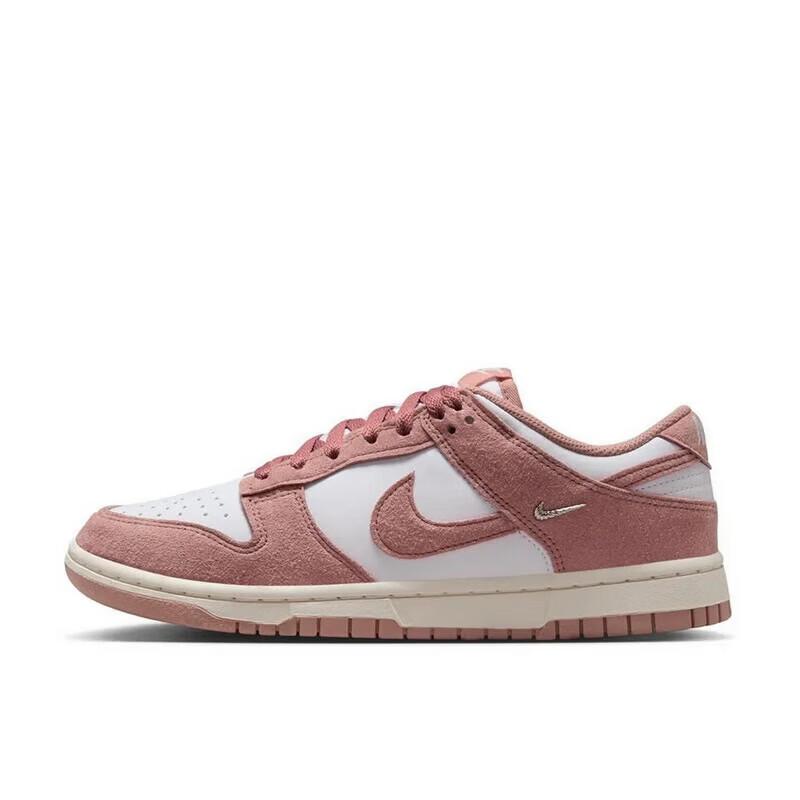 NIKE Women s Dunk Low IB4417-102 Pink/White Sneakers 38.5