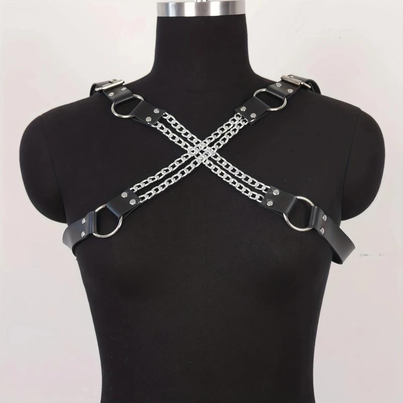 YWD Men's Sex Body Chain Sm Bondage Leather Chain Strap Men's Sex Accessories