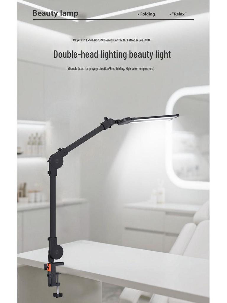 Foldable LED Eye-Protection Desk Lamp with Clip for Reading and Computer Use