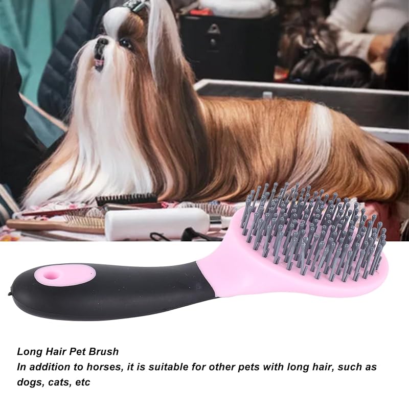 Horse Hair Grooming Brush, Massage Comb, Multipurpose Cleaning Brush for Cats