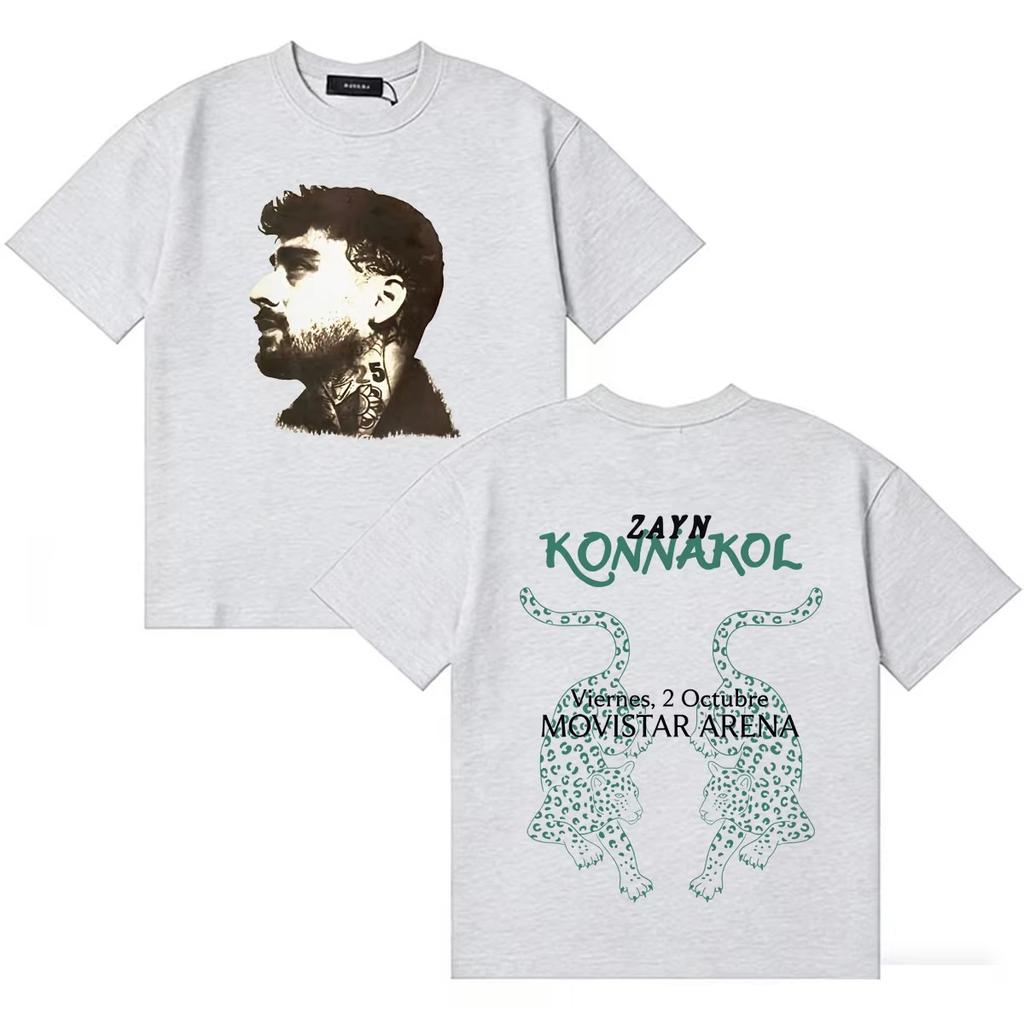 2026 Sommer Unisex Vintage Oberteil Sänger Zayn Malik KONNAKOL Popmusik T-Shirt Herren Damen Fans Lässig Gemütlich Baumwolle Y2K Große Größen Oberteil