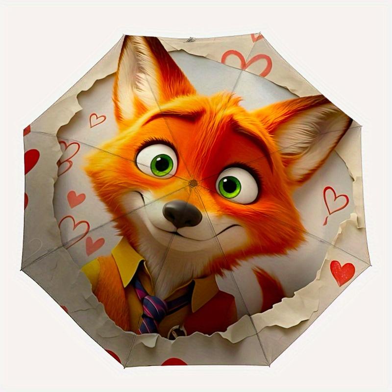 

1pc Nick Wilde Automatic Open/close, All-Season Portable Folding Umbrella, Perfect Gift for Friends yy250807002