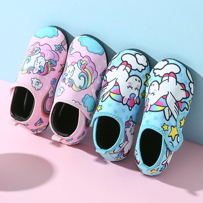 Children's Beach Shoes Diving Snorkeling Swimming Shoes Wading River Non-slip Bottom Seaside Skin Shoes Socks Water Park Shoes