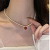 Elegant Retro Agate & Pearl Clavicle Necklace - Versatile High-End Fashion