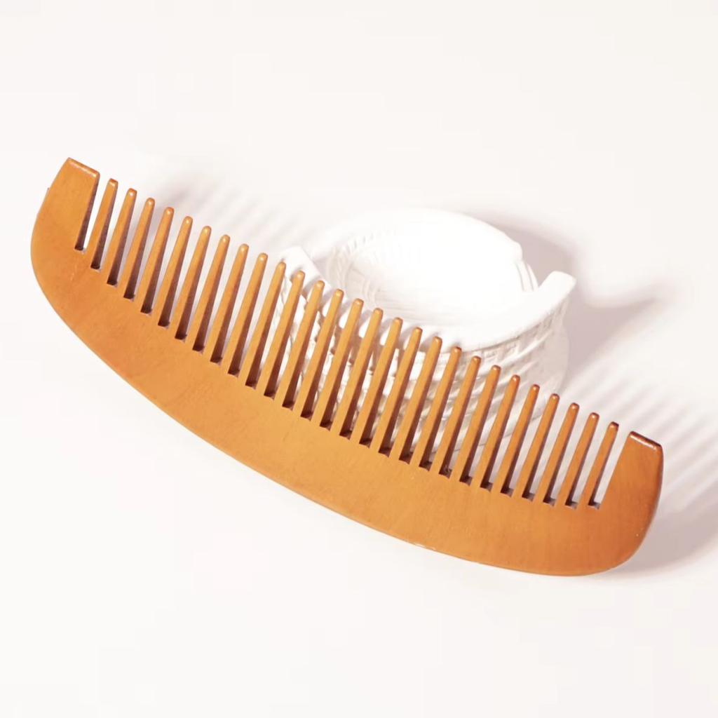Portable half moon shaped wooden massage comb,suitable for thick curly hair,wave dry and wet hair For Hair Accessories