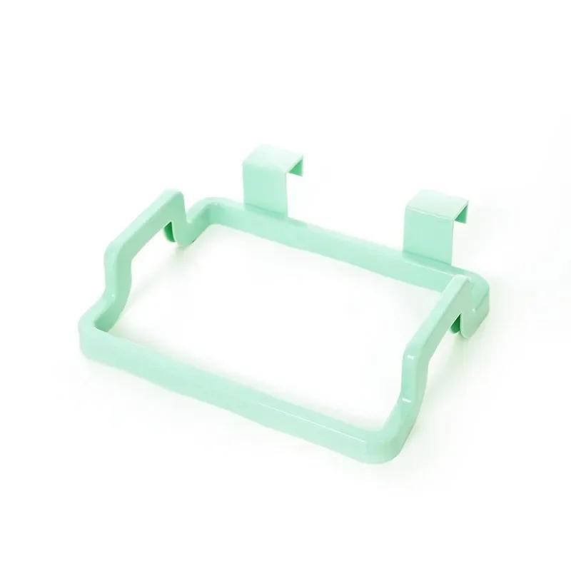 Mensola da cucina creativa, porta sacchetti della spazzatura appeso dietro la porta dell'armadio domestico, appendiabiti per stracci e utensili da cucina semplici