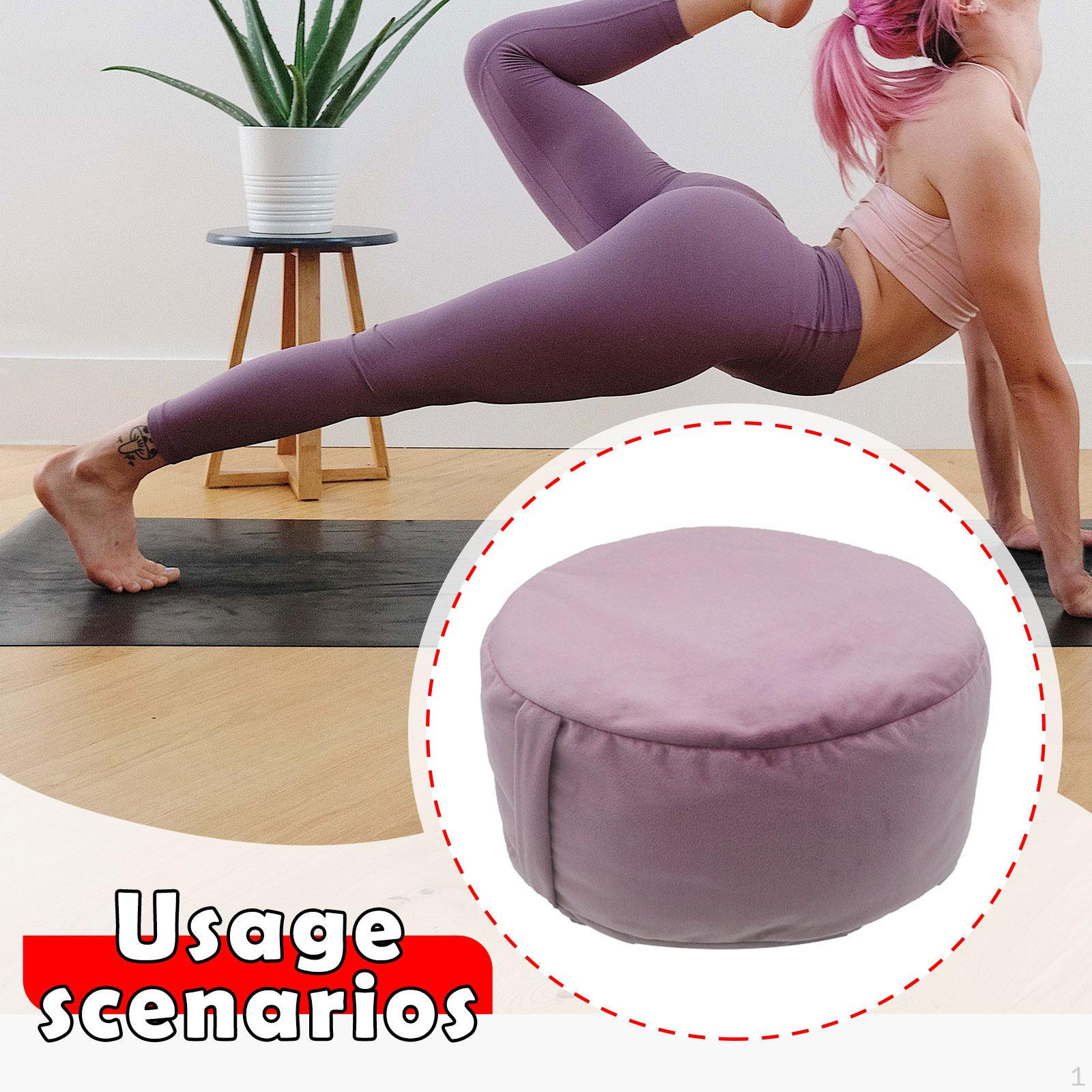 

Подушка для медитации Болстер Подушка для коленей Напольная для домашней релаксации розовый