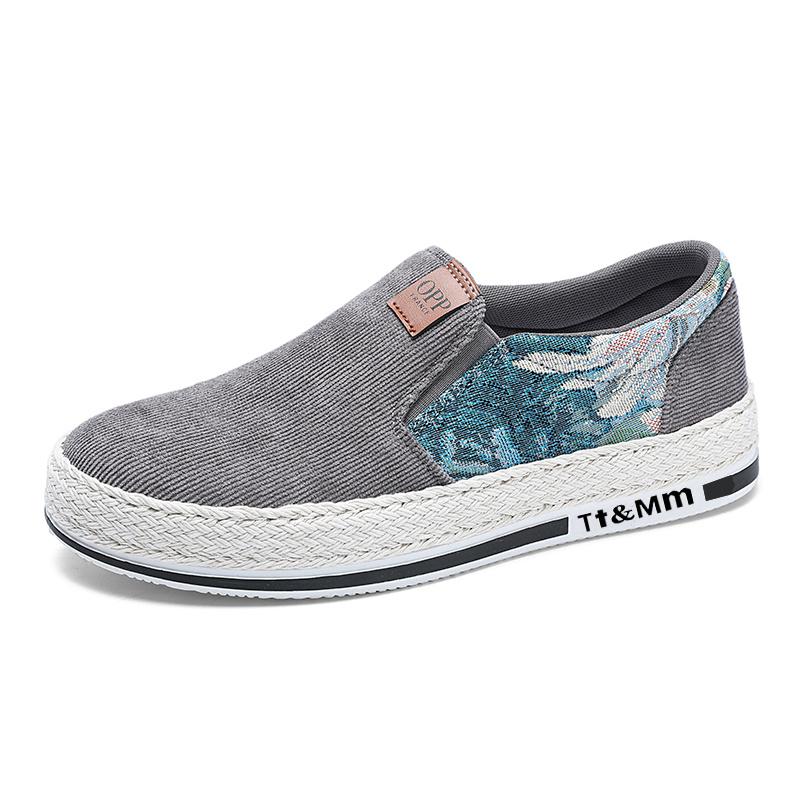 Hot Sale Men's Loafers Linen Breathable Casual Flats Shoes Men Espadrilles Slip-on Canvas Shoes Man Fisherman Driving Footwear