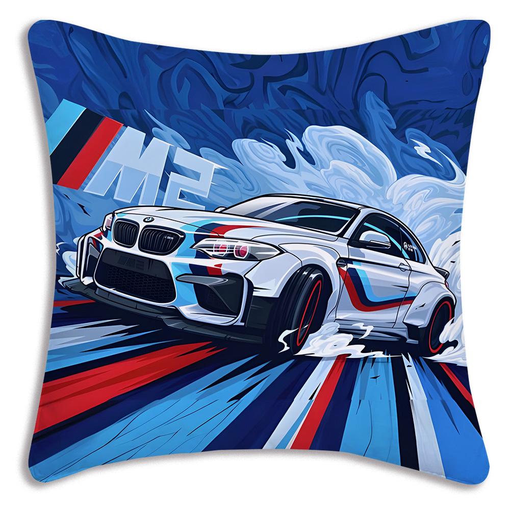 Racing cool sports car Pillow Covers Cartoon Sofa Decorative Home Double-sided Printing Short Plush Cute Cushion Cover