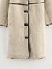 2024 Winter European & American Style Versatile Big Lapel Loose Long Leather and Fur Coat