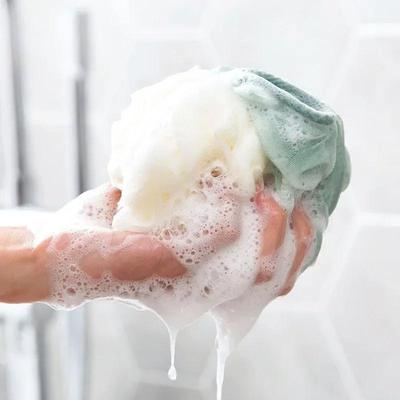 1 Pcs Household Large Shower Ball Color Matching Foam Ball Material Is Soft and Does Not Harm The Skin Bath Ball Frosted Mesh