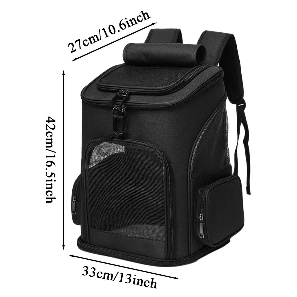 Cat Travel Carrier Portable Expandable Soft-Sided Puppy Carrier Breathable Pet Backpacks For Car Flight Vet Visit Grooming