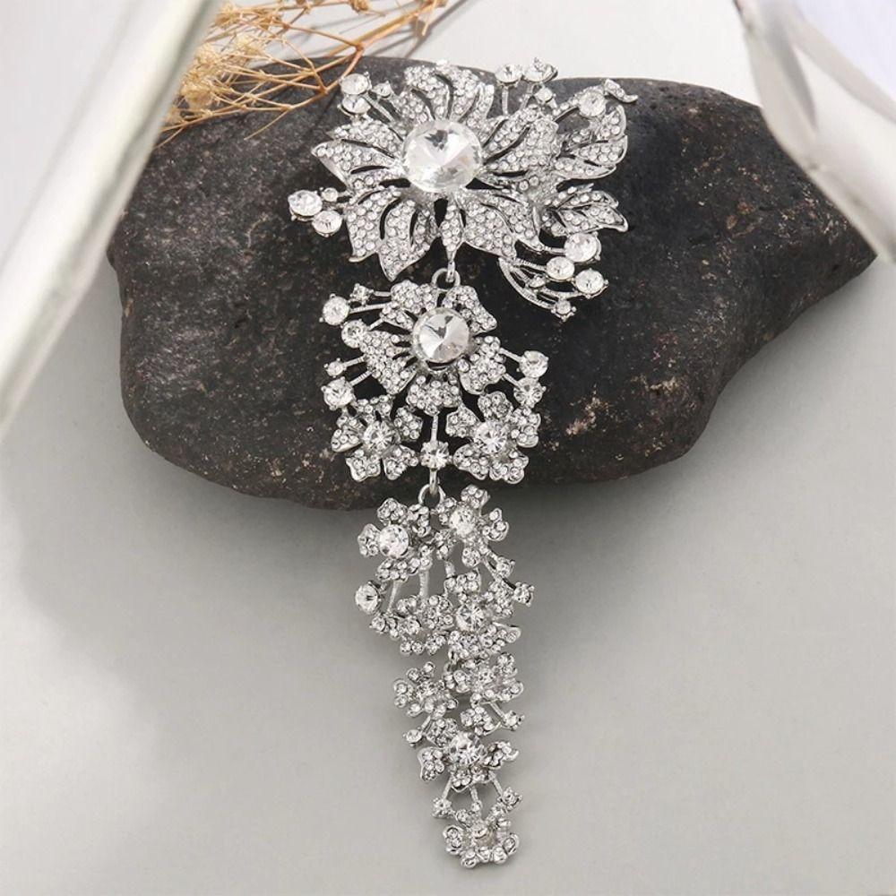 Large Size Crystal Rhinestone Brooches Crystal Rhinestones Large Size Brooches Wedding Bouquets