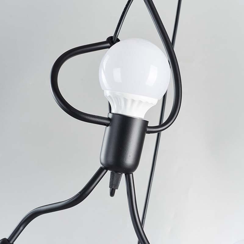 Modern Charming Hanging Chandelier Creative Iron People Lamp Elegant Hanger