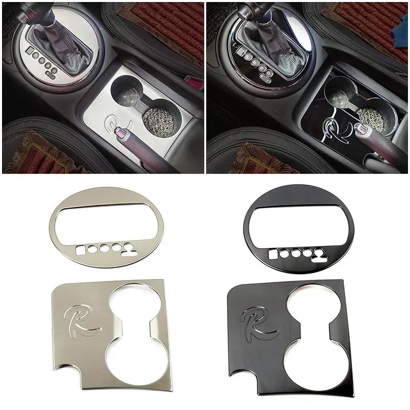 Pentru Kia Sportage R 2011-2015 Panoul schimbătorului de viteze Capac suport pentru pahare de apă Trim Interior Modelare Autocolant de protecție din oțel inoxidabil