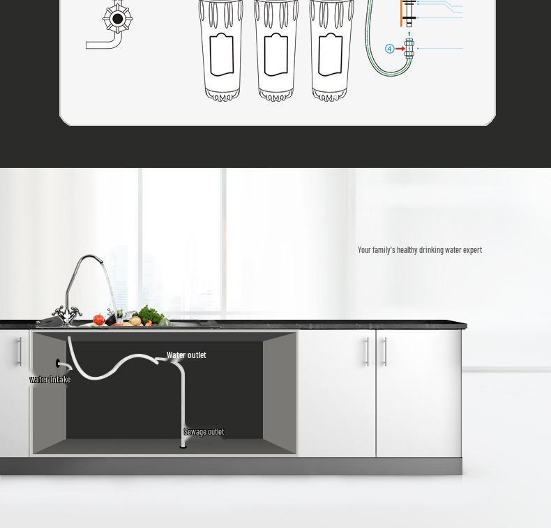3+2 Ultrafiltration Water Purifier: Direct Drinking Kitchen Tap Filter