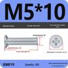 GB819 Zinc-Plated Carbon Steel Phillips Countersunk Screws: M2-M10