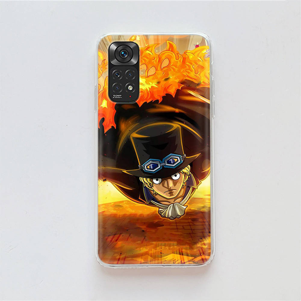 DT18 One Piece Sabo Hülle für Samsung A04 A14 A23 A34 A54 M23 M33 M52 M53 Realme 10 9 C30S C35 C55 VIVO Y02S Y21 Y33S Y51 X80 Pro Klare Hülle