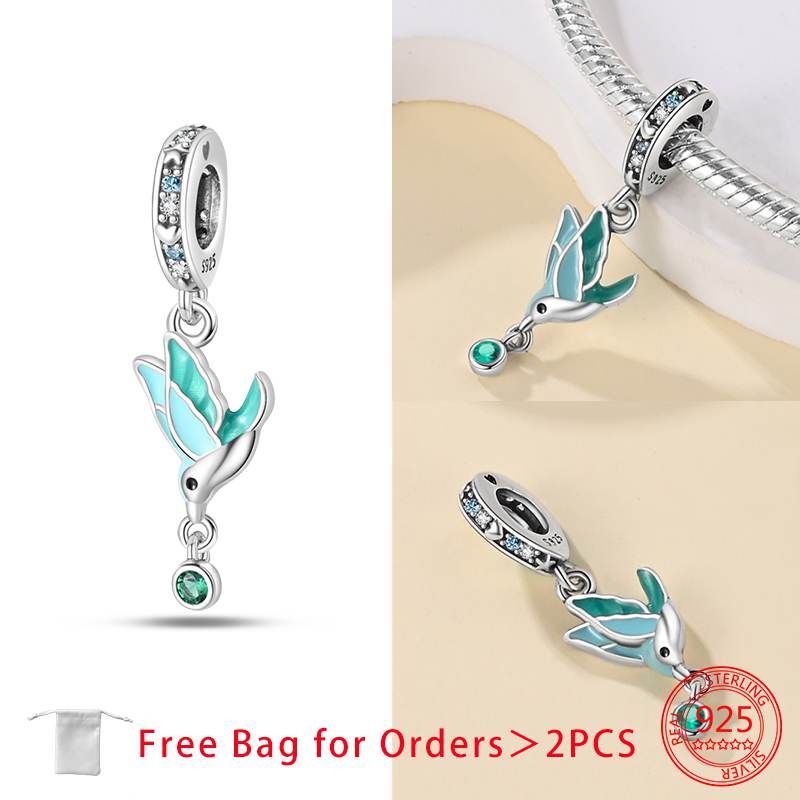 Charms Copper Birds Animal Beads Fit Bracelet Necklace Accessories Bead Jewelry Making Fine Jewelry Gift Diy