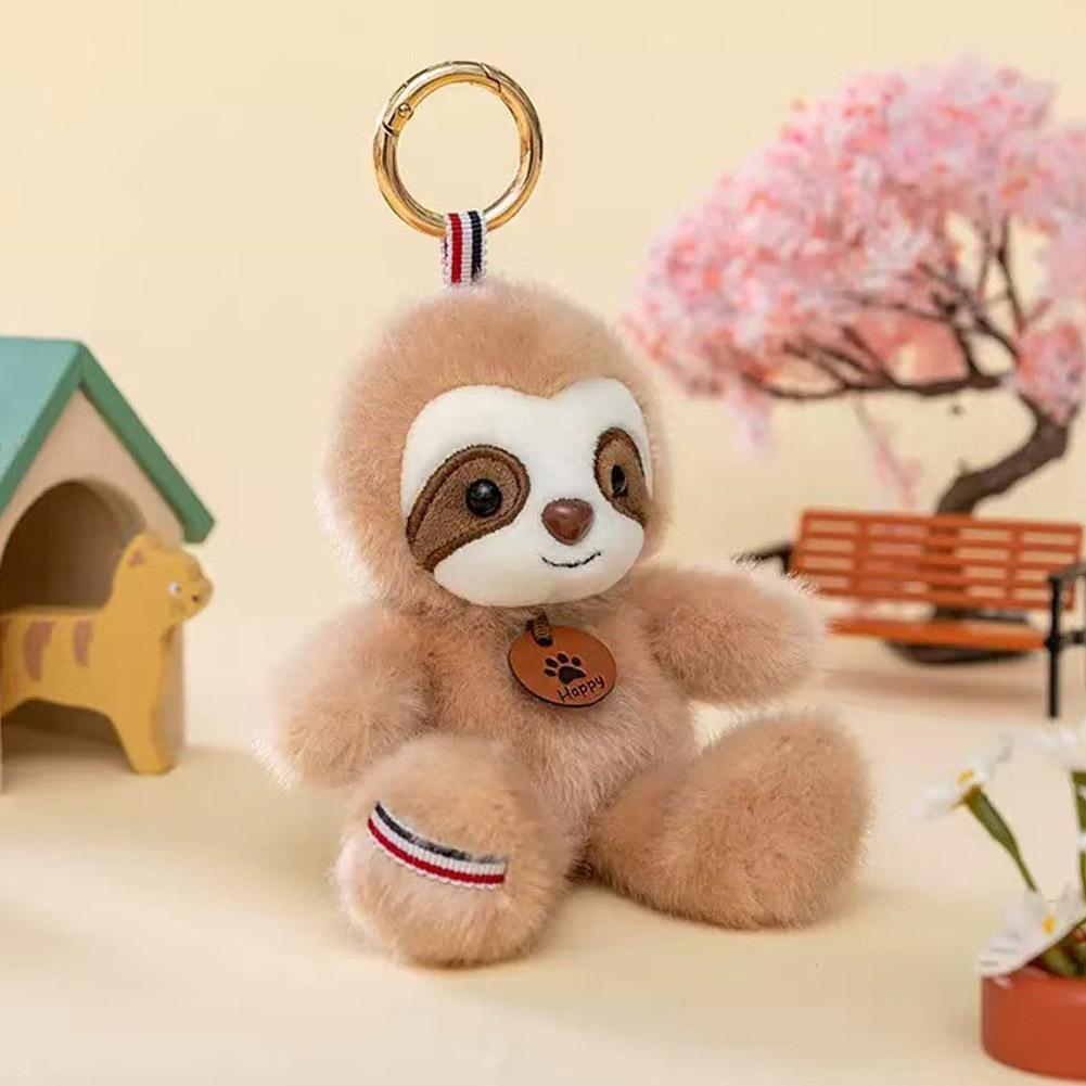 Portachiavi Animale Peluche Kawaii Carino Mini Gatto Leone Coccodrillo Asino Ciondolo Giocattolo Bambola Cartone Animato Fascino Borsa Portachiavi Auto Regalo per Bambini