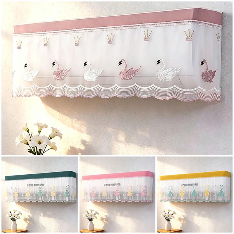 Summer Air Conditioner Dust Cover Anti-dust Wall Mounted Protector Ac Covers Home Textil Self-adhesive Dust Cover Cloth