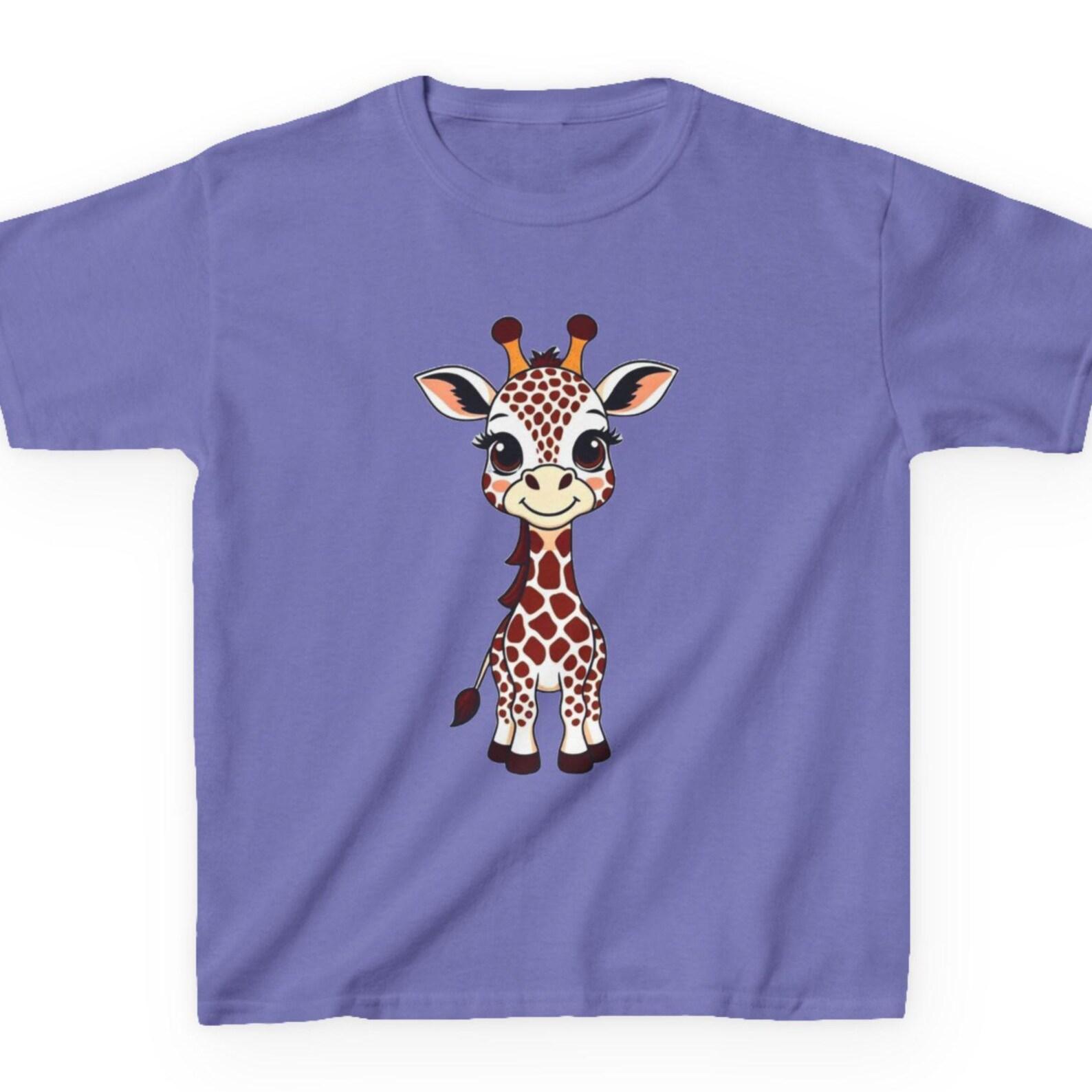 Baby Giraffe Kids T-Shirt | Little Giraffe Birthday Shirt | Stand Tall Tee | Cute Safari Milestone Kids Top 140