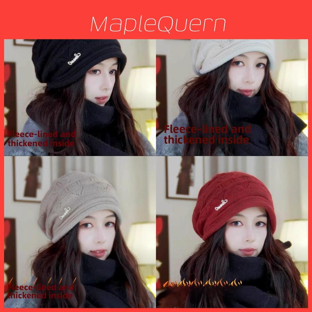 Casual Thick Knit Beanie Hat For Women With Earmuff Protection For Autumn Winter Warmth