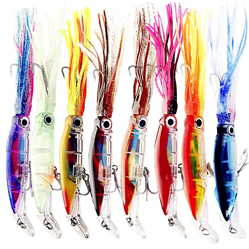 

8 шт., рыболовная приманка, большой рыболовный крючок, наживка в форме осьминога для морской пресноводной рыбалки разноцветный