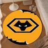 1PC Rug Wolves Football Club Emblem Round Mat Home Decor, Chair Rug For livingroom,Bedroom, Doormat Home Decor Birthday Gift Christmas Gifts