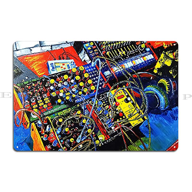 Music Producer And Synthesizer Synthesizers and Electronic Music Instruments Metal Plaque Vintage Decoration Tin Sign Poster 20x30cm(7.8x11.8inch)