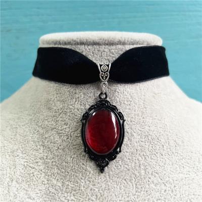 Choker-Halskette, Vintage-Stil, Samt, klassisch, künstlicher Edelstein, für Damen, beliebte Accessoires, Schmuck, Geschenke