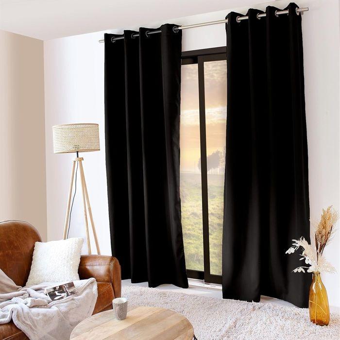 1 Thermal Curtain 135 X 240 Cm Black Glacier