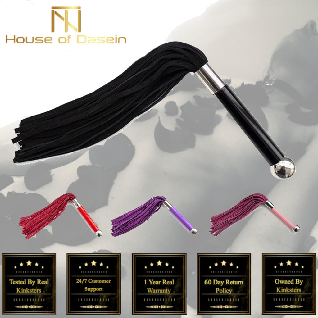 Leather Flogger Spanking Whip Impact Play   Kink Floggers
