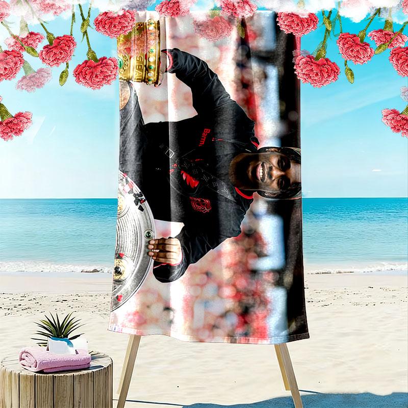 Jeremie Frimpong Print Beach Towel, Large Soft Quick Dry Towel for Beach Camping Swimming