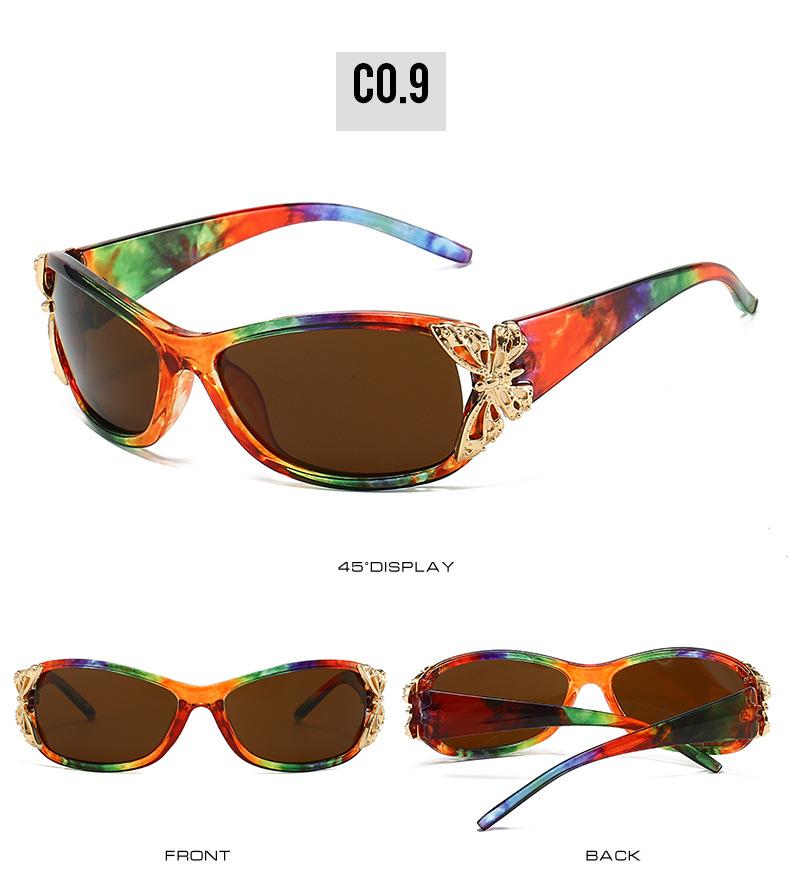 Fashion Butterfly Design Polarized Sunglasses Trendy Wrap Around Uv400 Protection Sports Sun Glasses Shades For Women