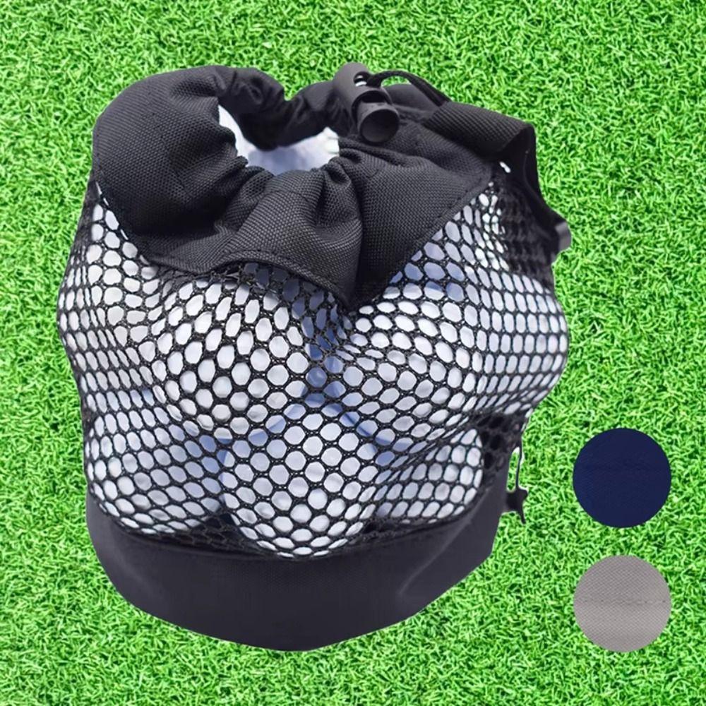 Portable Mesh Golf Ball Pouch Drawstring Closure Golf Ball Holder Golf Net Bag  Golf Accessories