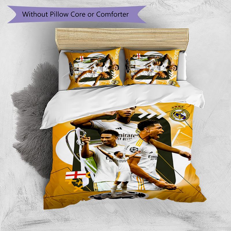 3pcs Jude Bellingham Pattern Bedding Set Duvet Cover Set Includes Duvet Cover &pillowcases,perfect All Season Bedroom Decoration&gift