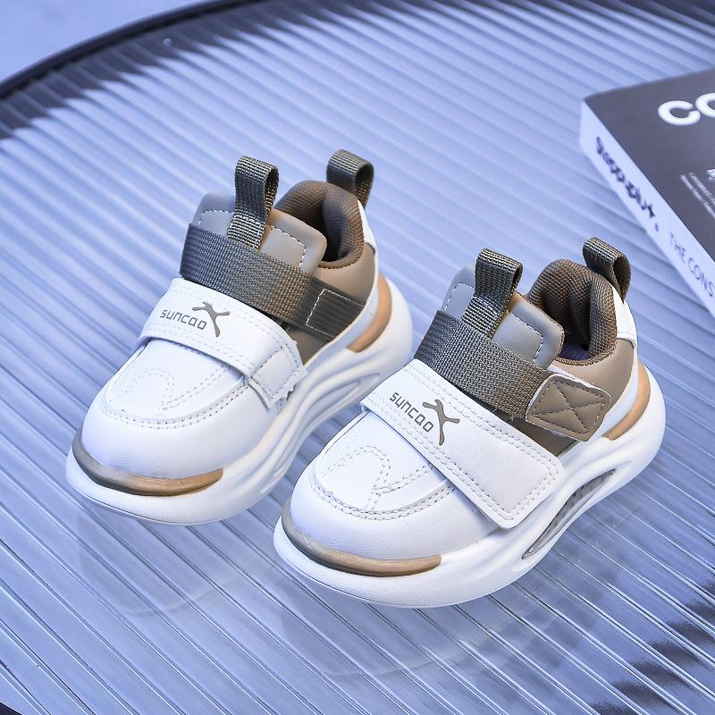 Children's Sneakers2026Korean-style spring leather soft-soled dad shoes for boys and girls, children's loafers