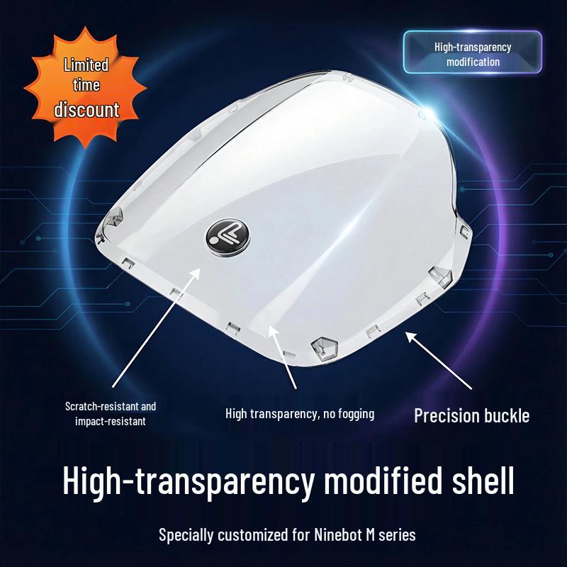 Transparent Front Panel for Ninebot Scooter: DIY Accessory (Models M95C, 85C, 80C, 95C+, M395C)