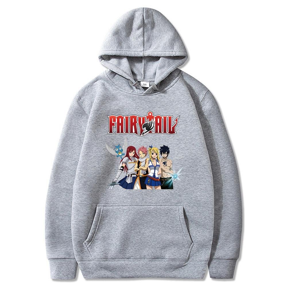 Fairy Tail Hoodies Anime Print Streetwear Unisex Women Fashion Oversized Sweatshirts Hoodie Harajuku Pullovers Tracksuits Clothing