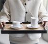Neues rechteckiges Tablett aus massivem Holz im chinesischen Stil: Elegantes Wohn- & Hotel-Ornament