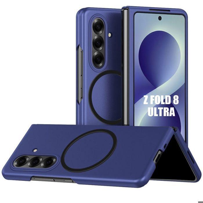 Case for Samsung Galaxy Z Fold 8 Ultra, Anti-Scratch with Magnetic Ring - Navy Blue