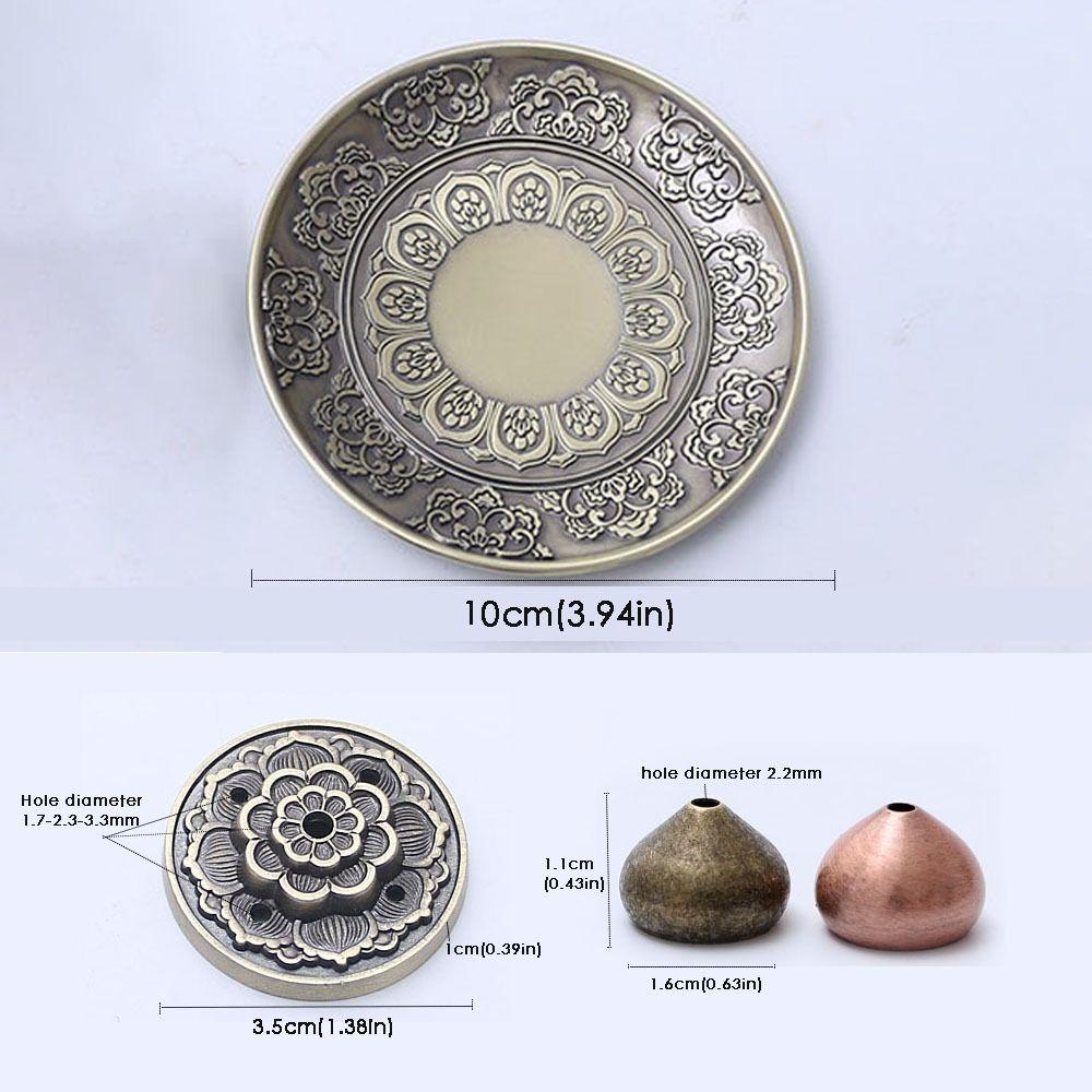 Retro Lotusblumen-Räucherstäbchenhalter Metallhandwerk Spiritueller Meditationsraum Zen-Räuchergefäß Heimdekoration