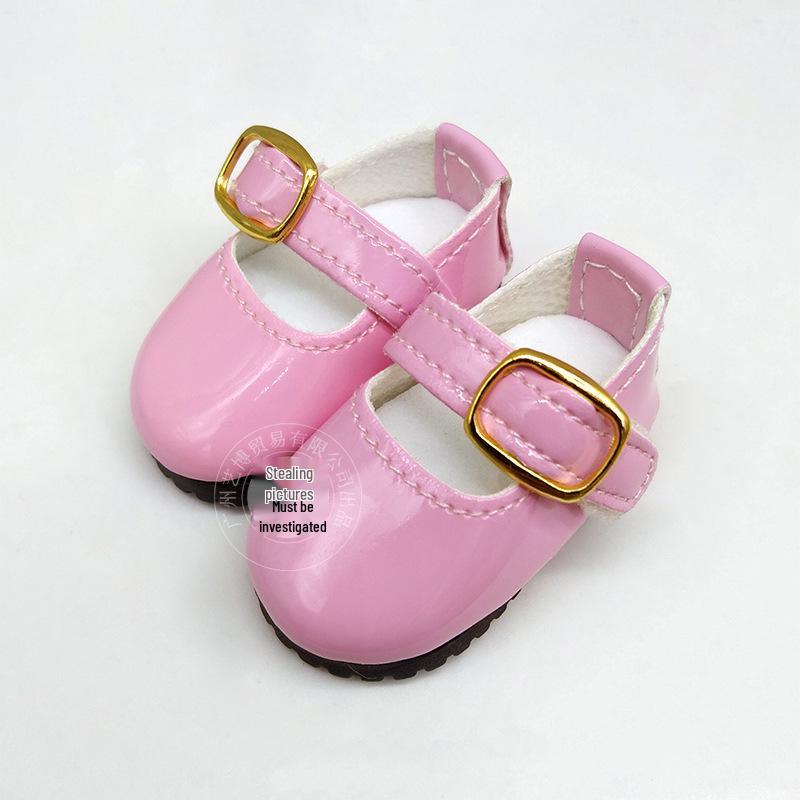 6-Point BJD 30cm Doll Leather Shoes, Flat Patent Leather, Casual Fit 4.7cm×2.5cm