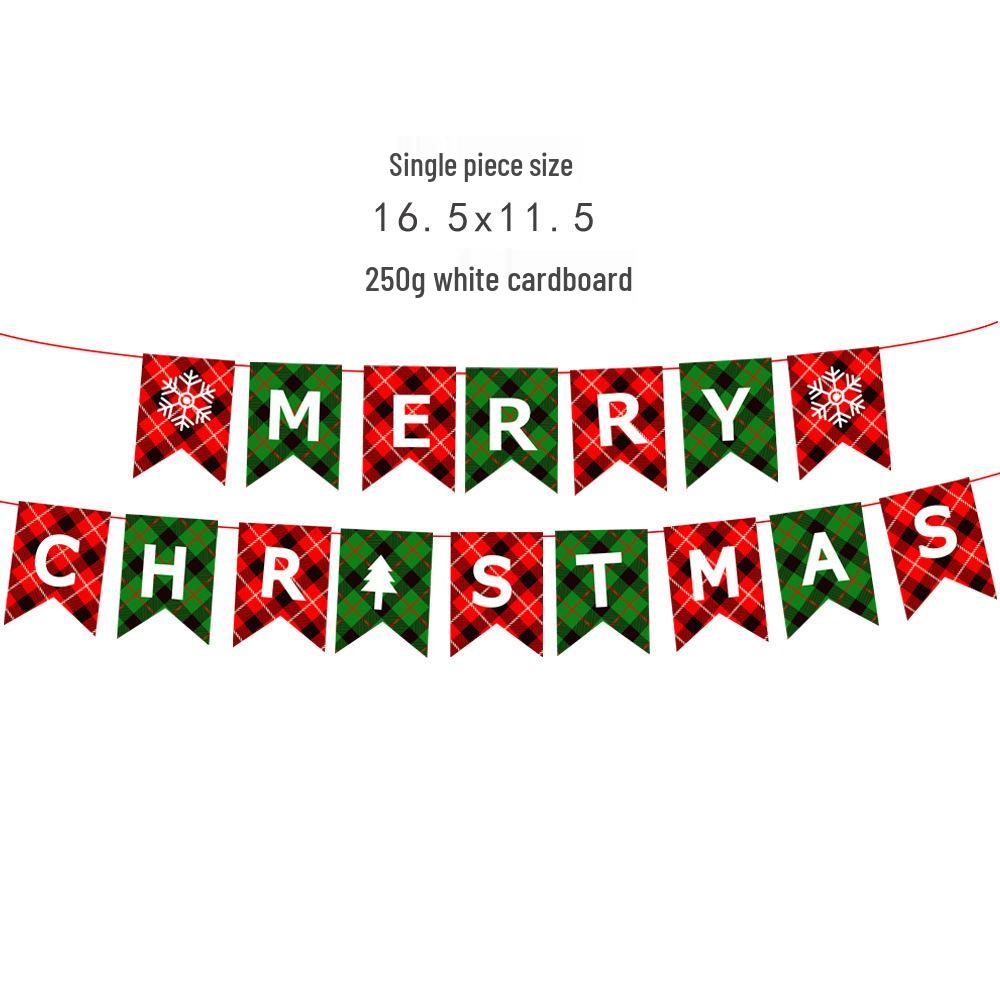 Cross-border Christmas Ornaments: Snowflake Bells, Santa Claus, Christmas Tree, Snowman Spiral Decorations, Pull Flags for Parties